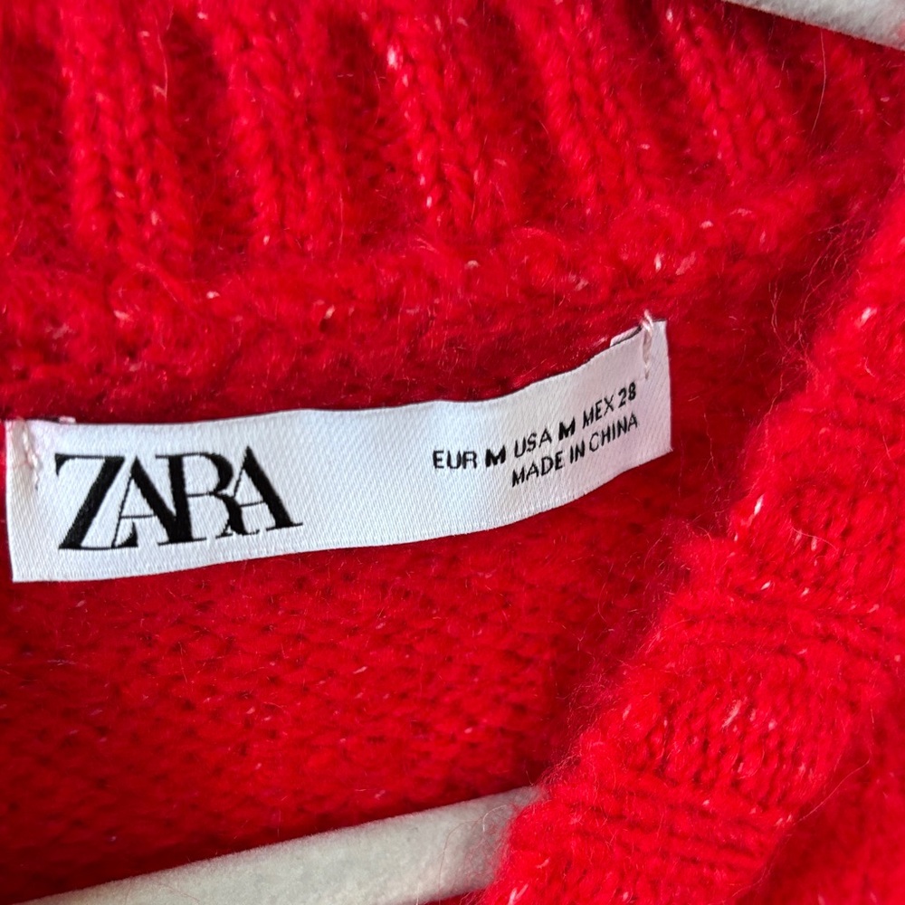 Zara Cropped Crew Neck Sweater - Picture 2 of 3